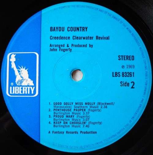 CREEDENCE CLEARWATER REVIVAL - BAYOU COUNTRY - LP - UK - VG / VG
