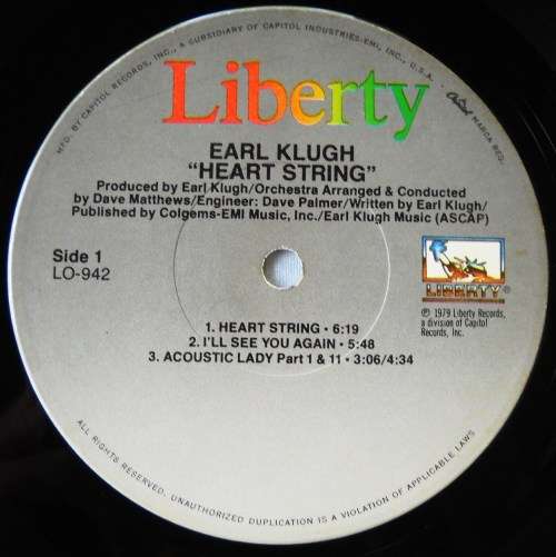 EARL KLUGH - HEART STRING - LP - USA - EXC+ / EXC - JAZZ