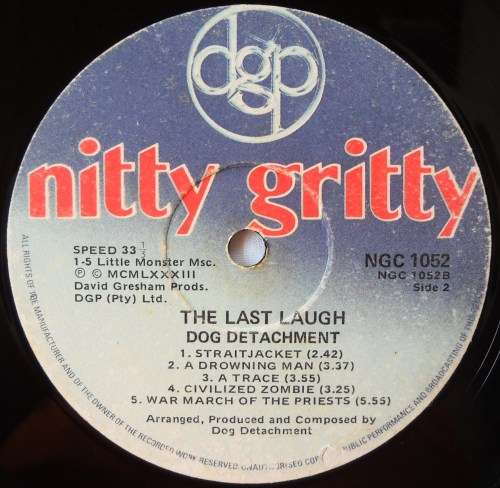 DOG DETACHMENT - THE LAST LAUGH - LP - SOUTH AFRICA - VG / G