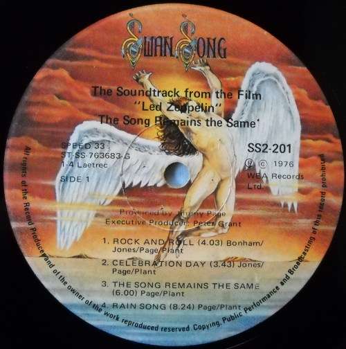 LED ZEPPELIN - THE SONG REMAINS THE SAME - DBL LP - GATEFOLD - SOUTH AFRICA - VG / VG / VG