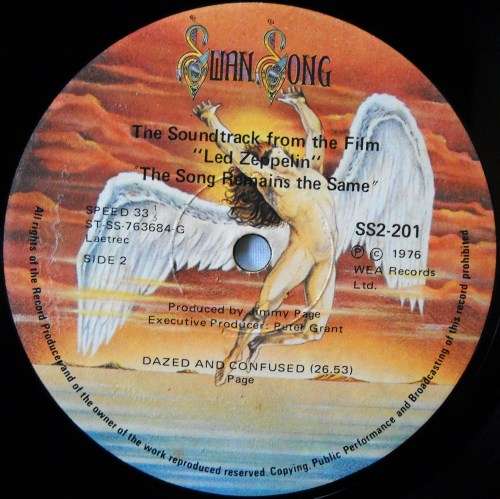 LED ZEPPELIN - THE SONG REMAINS THE SAME - DBL LP - GATEFOLD - SOUTH AFRICA - VG / VG / VG