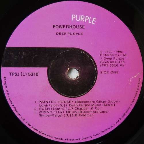 DEEP PURPLE - POWERHOUSE - LP - SOUTH AFRICA - VG+ / G