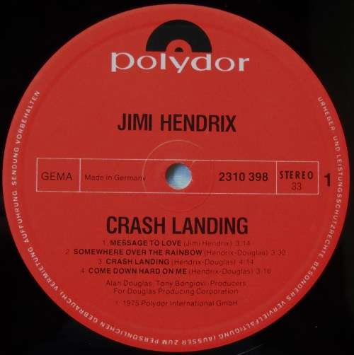 JIMI HENDRIX - CRASH LANDING - LP - GERMANY - VG+ / VG