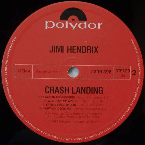JIMI HENDRIX - CRASH LANDING - LP - GERMANY - VG+ / VG