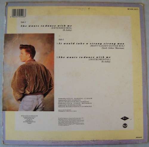 RICK ASTLEY - SHE WANTS TO DANCE WITH ME - 12" MAXI - SOUTH AFRICA -  VG+ / VG