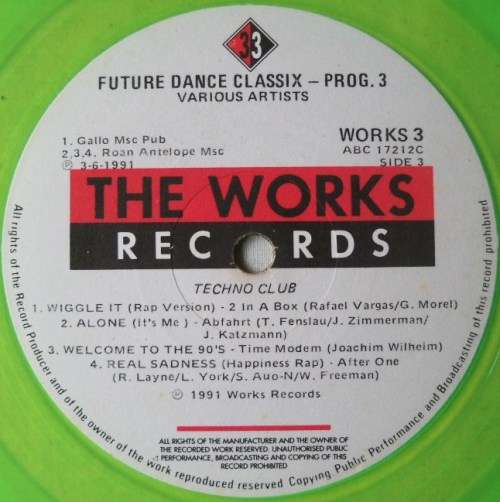 FUTURE DANCE CLASSIX PROGRAM 3 - DBL LP - SOUTH AFRICA - EXC / EXC / VG   GREEN VINYL