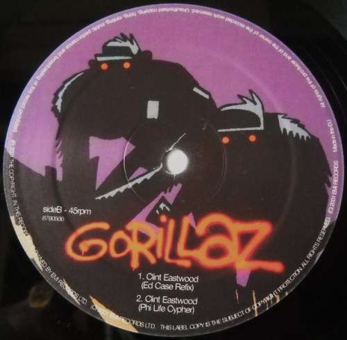 GORILLAZ - CLINT EASTWOOD - 12" MAXI - UK -  EXC / VG+