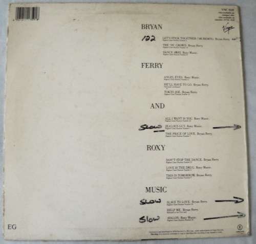 BRYAN FERRY & ROXY MUSIC - THE ULTIMATE COLLECTION - LP -SOUTH AFRICA - EXC / VG  - WITH PHOTO INNER