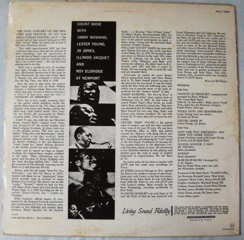 COUNT BASIE - AT NEWPORT - LP - SOUTH AFRICA - EXC / VG