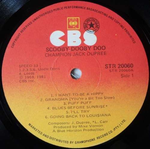 CHAMPION JACK DUPREE - SCOOBYDOOBYDOO - LP - SOUTH AFRICA - EXC / G