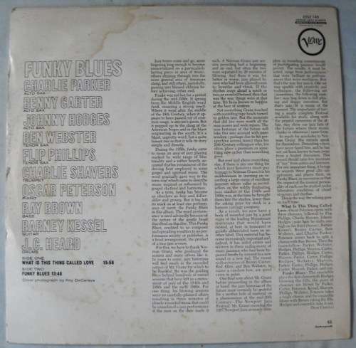 VARIOUS (INCL. CHARLIE PARKER, JOHNNY HODGES) - FUNKY BLUES - LP - SOUTH AFRICA - VG+ / VG