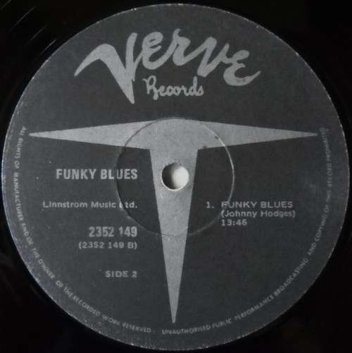 VARIOUS (INCL. CHARLIE PARKER, JOHNNY HODGES) - FUNKY BLUES - LP - SOUTH AFRICA - VG+ / VG
