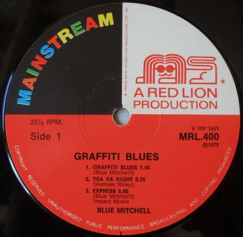 BLUE MITCHELL - GRAFFITI BLUES - LP - SOUTH AFRICA - VG+ / VG