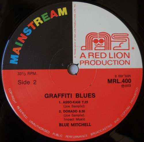 BLUE MITCHELL - GRAFFITI BLUES - LP - SOUTH AFRICA - VG+ / VG