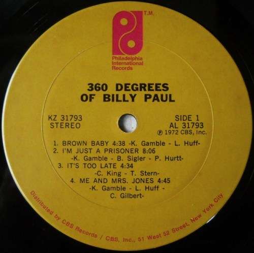 BILLY PAUL - 360 DEGREES OF BILLY PAUL - LP - USA - VG+ / F