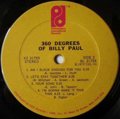 BILLY PAUL - 360 DEGREES OF BILLY PAUL - LP - USA - VG+ / F