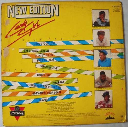NEW EDITION - CANDY GIRL - LP - SOUTH AFRICA - EXC / VG
