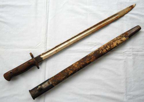 .303 BAYONET & SCABBARD-1907-WILKINSON BLADE-WW1-VERY GOOD CONDITION