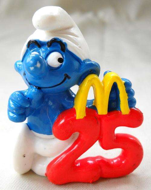 SMURF-MC DONALDS 25 YEAR SMURF-PEYO-Schlumpf-EXCELLENT CONDITION