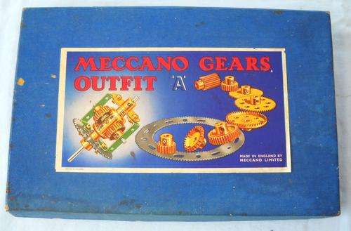 1940-1950s MECCANO GEARS OUTFIT A-EXCELLENT CONDITION