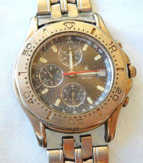ACCURIST-TACHYMETER-MENS WATCH-NOT WORKING-STAINLESS STEEL-50 M WATER RESISTANT-COSMETICALLY V GOOD