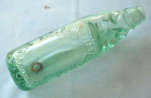 VINTAGE CODD BOTTLE-BORLAND & WEIGHTMAN-GREEN-HOPE & CO-23 CM-VERY GOOD CONDITION