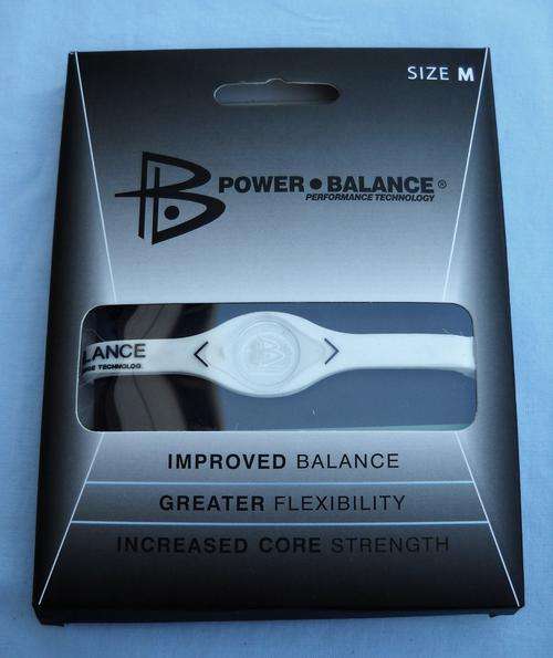 Power Balance SILICON Wrist Bracelet WHITE Medium- BRAND NEW IN BOX  FREE SHIPPING