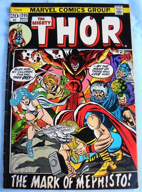 MARVEL COMICS-THE MIGHTY THOR-1972-#205-VF 7.5