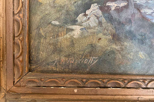 GIOVANNI FASCIOTTI - Beautiful BARGAIN Oil Landscape 50x35