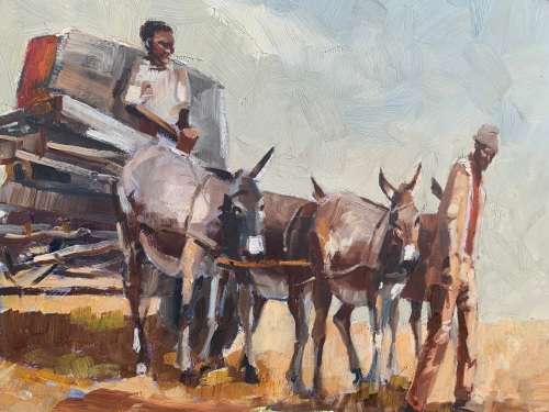 Wallace Hulley! Donkey cart... iconic artwork in beautiful condition