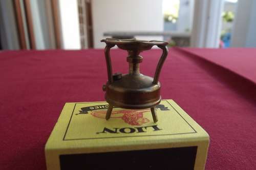 Amazing mini solid brass antique primus stove by Brass Temptations.Perfect detail.Handcrafted