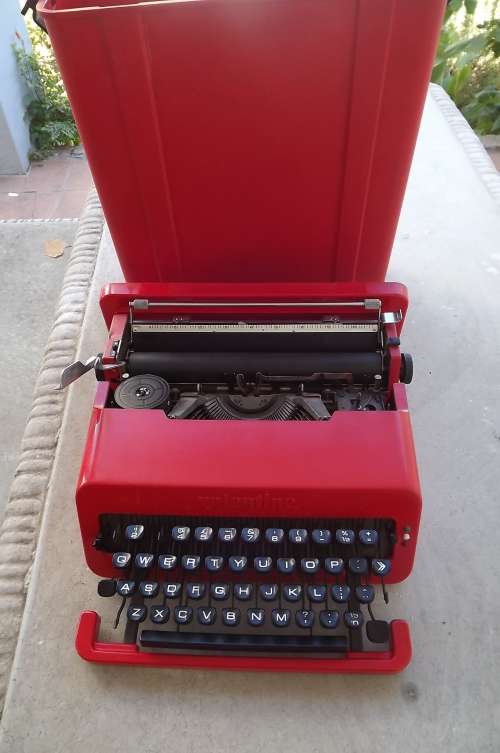Olivetti Valintine portable typewriter from 1961.First one manufactured in February in red