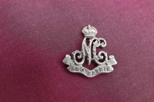 SA Army-Royal Natal cabineers collar badge 1936-1964.No lugs