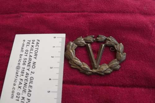 British Proficiency + skill at arms badge in metal