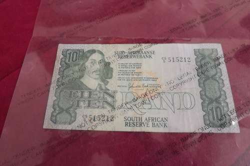 SA R10 banknote signed G de Kock 1982 second issue.Fine condition