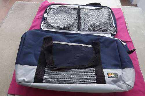 Folding navy,grey and black picnic cooler bag for camping. Never used  by ANTARCTIC