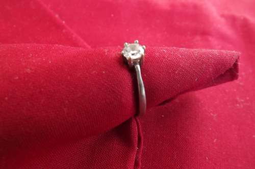 Silver 925 ring with zirconia stone.As new.Size 8