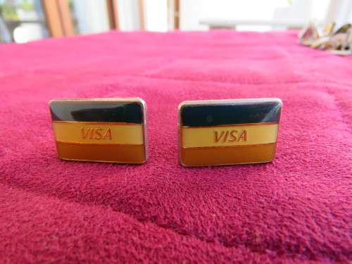 Pair of collectible VISA cufflinks.In good condition
