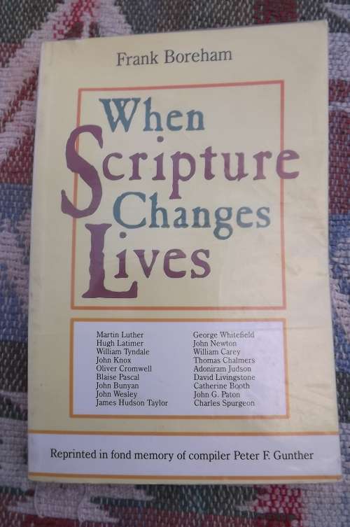 Book-When Scripture Changes Lives by frank Boreham