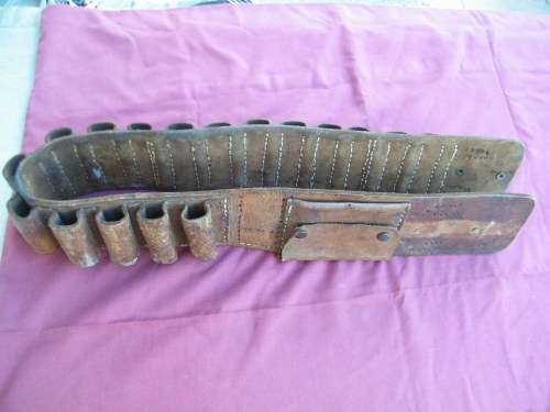 Army genuine leather bullet with purse.length 94cm