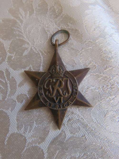 SA WW2 African Star medal.Issued to J Roberts no M13974.Good condition