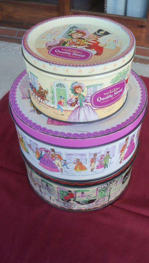 Set of 3 Quality Street Tins - see scan