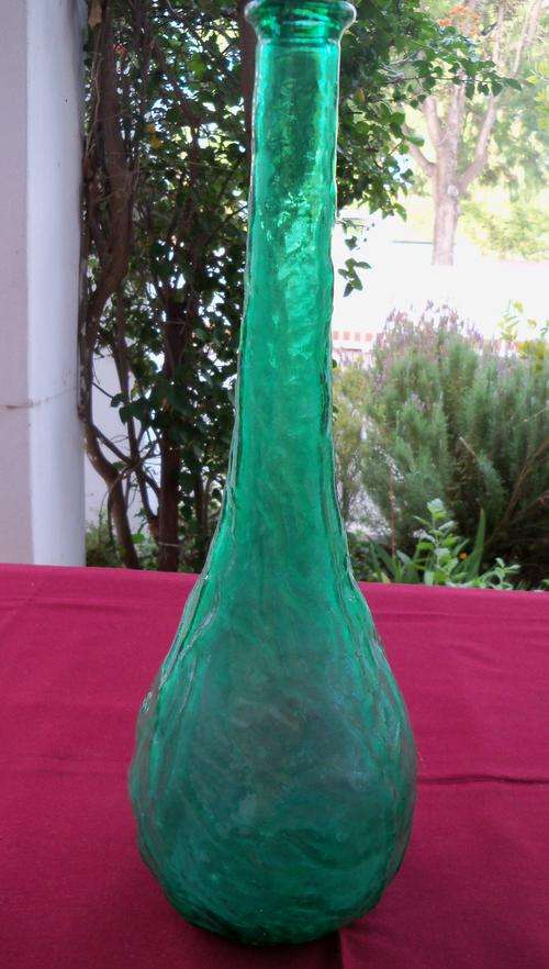 Large green glass bottle