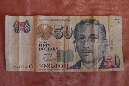 Banknote from  Singapore- $50