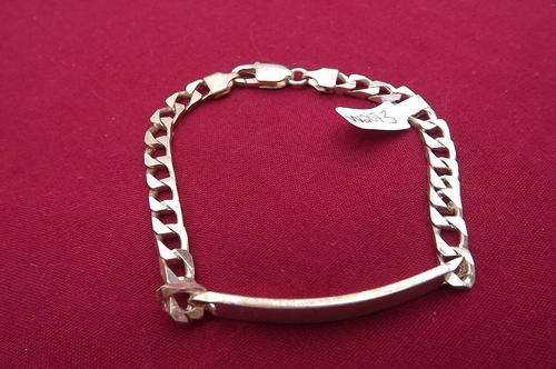 Silver 925 bracelet with plate for inscription