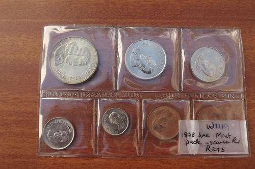 Union of SA mint pack 1968 scarce Afr. R1