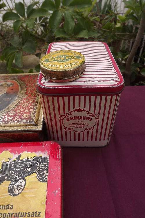 Lot of 4 old tins as per scan