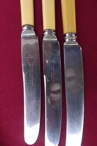 Set of 3 knives from B&J  Sippel Ltd Sheffield England