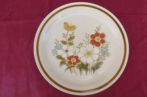 Stoneware Plate Highland Florals Collection from Japan