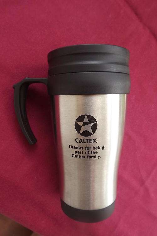 Caltex Drinking Jug with Lid - as new - 16.5cm tall